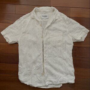 EUC Corridor seersucker shirt in cream